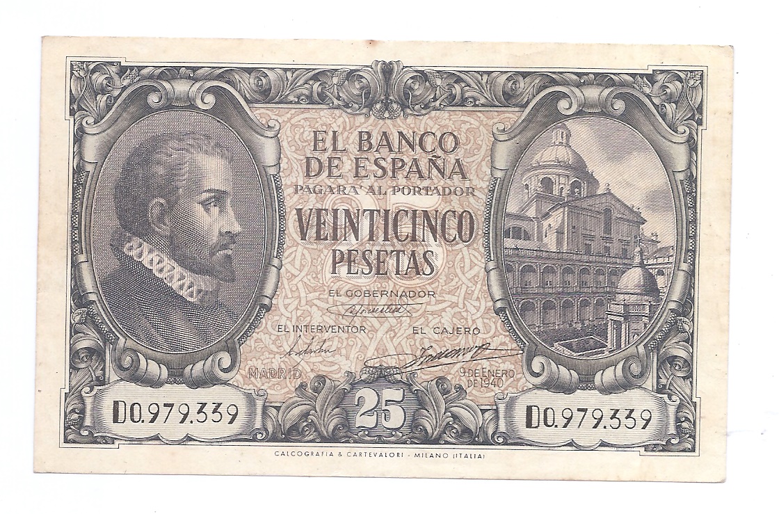  ESTADO ESPAÑOL AÑO 1940 DE 25 PTS